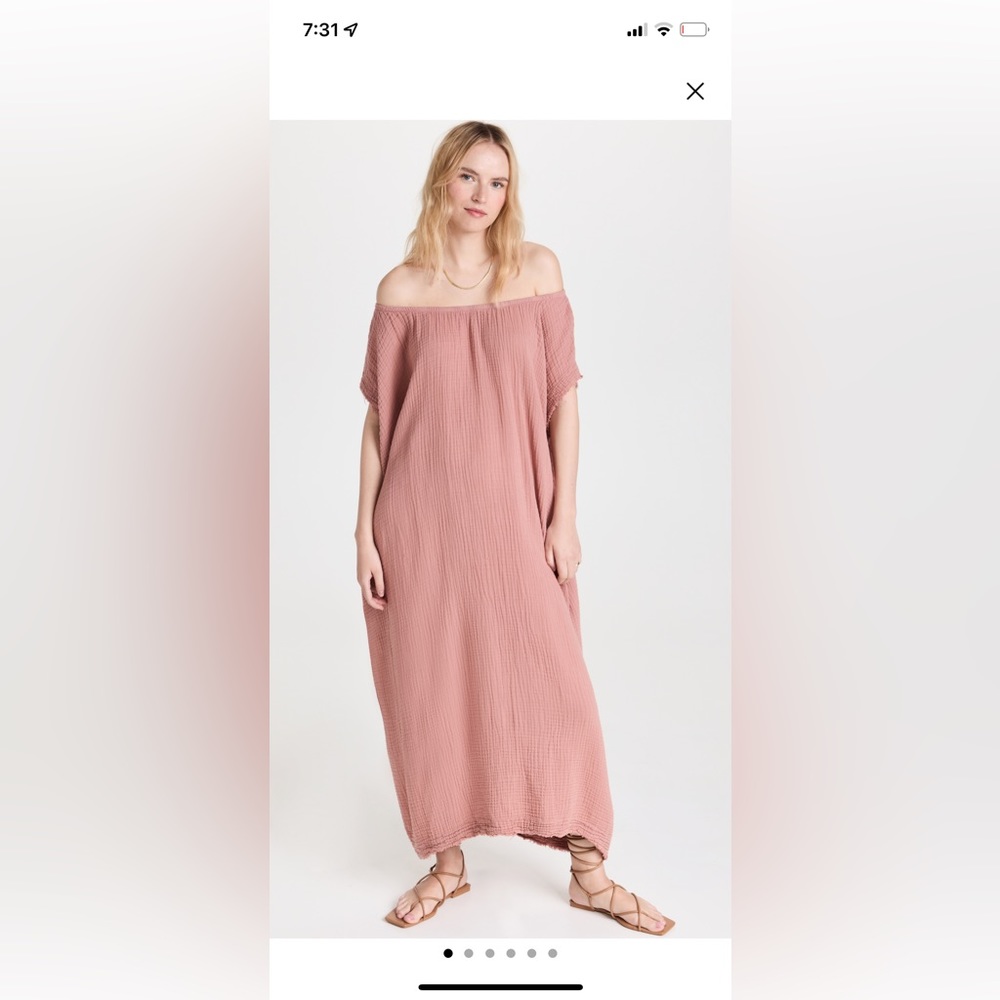 Moonstone off shoulder caftan